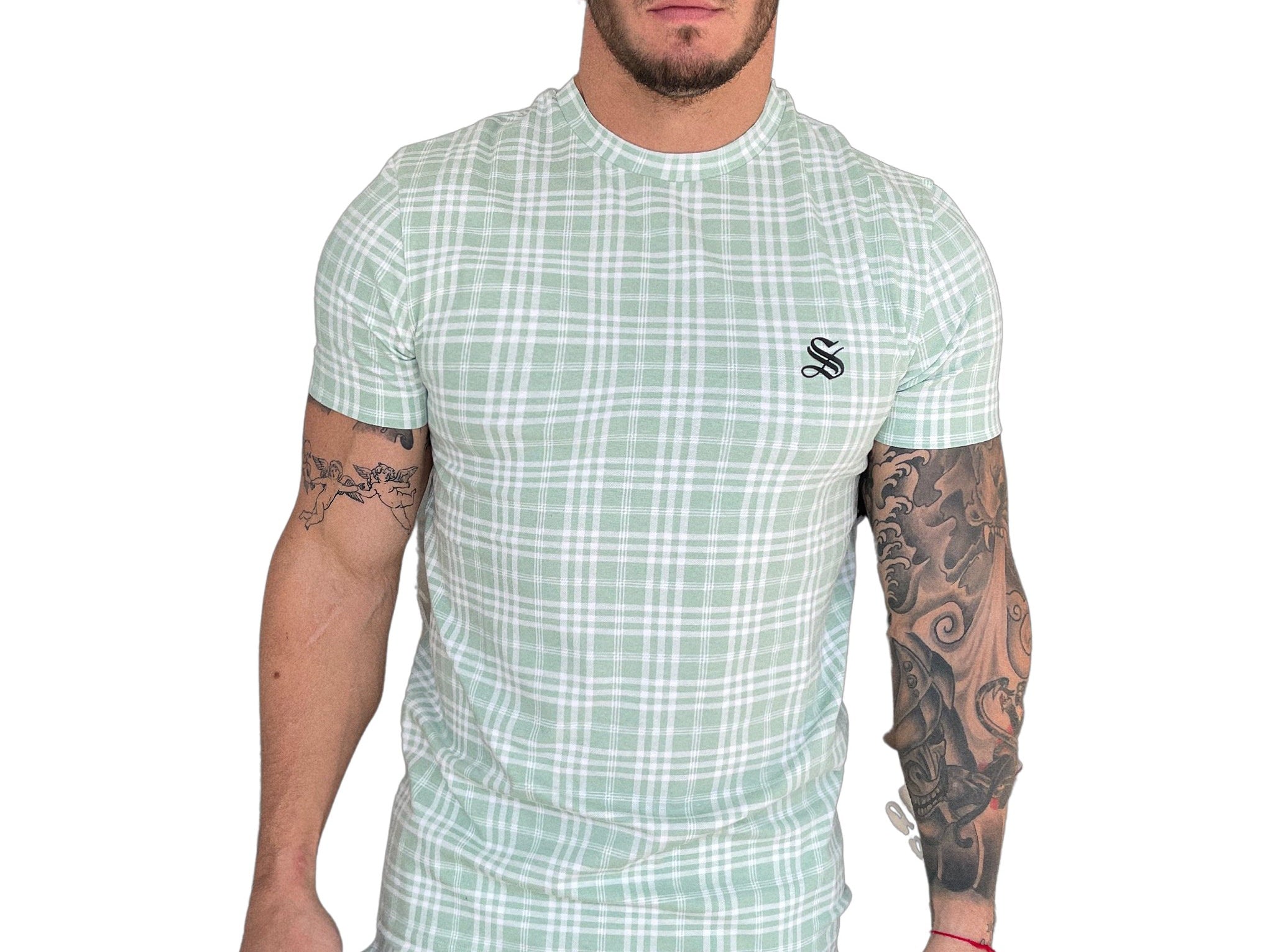 Dove - Green/White Men’s T-Shirt - Sarman Fashion - Wholesale Clothing Fashion Brand for Men from Canada