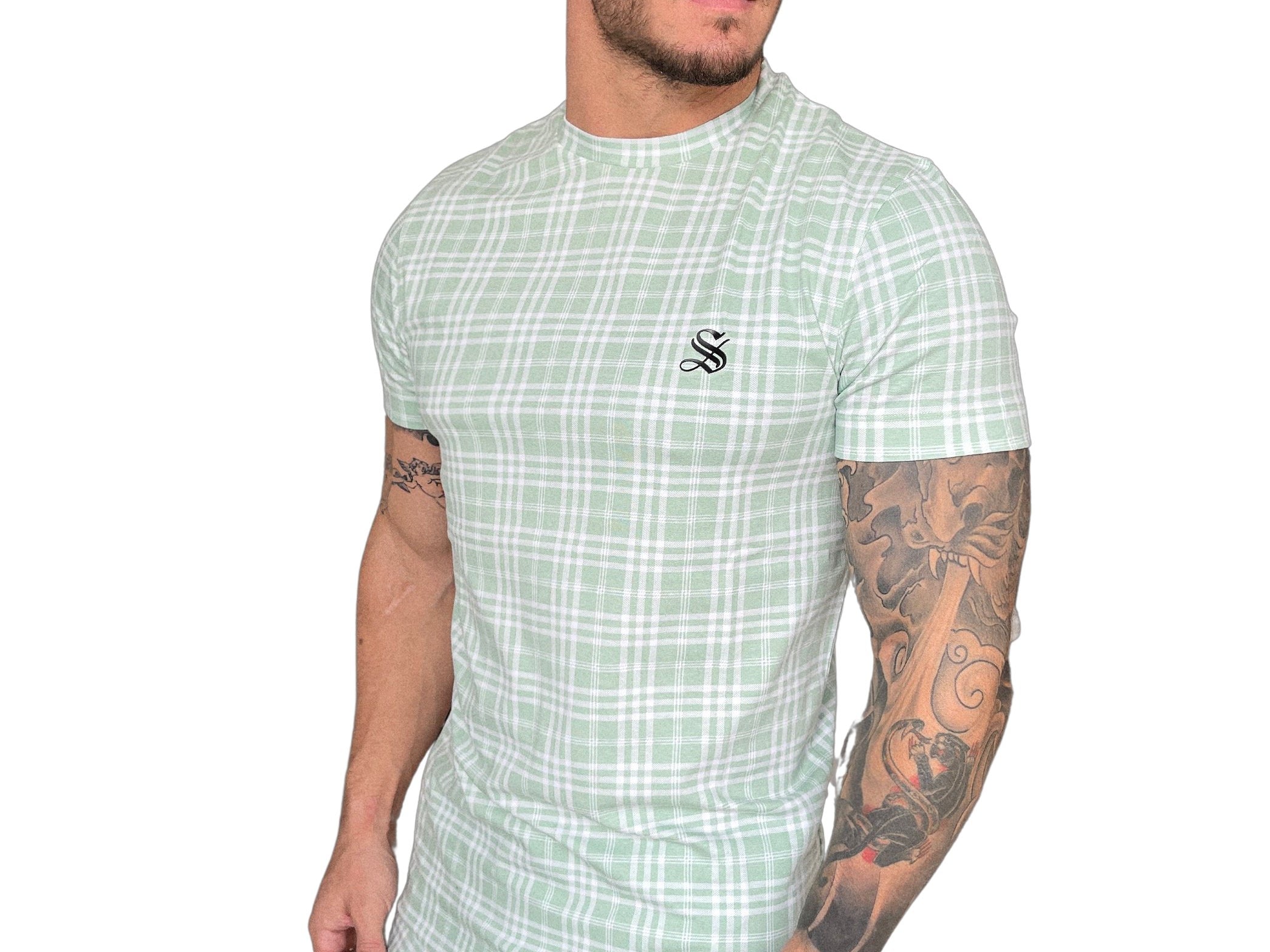 Dove - Green/White Men’s T-Shirt - Sarman Fashion - Wholesale Clothing Fashion Brand for Men from Canada