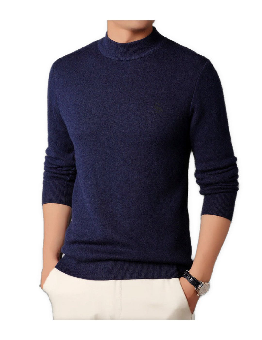 DRBB - Long Sleeve High Neck Shirt for Men - Sarman Fashion - Wholesale Clothing Fashion Brand for Men from Canada