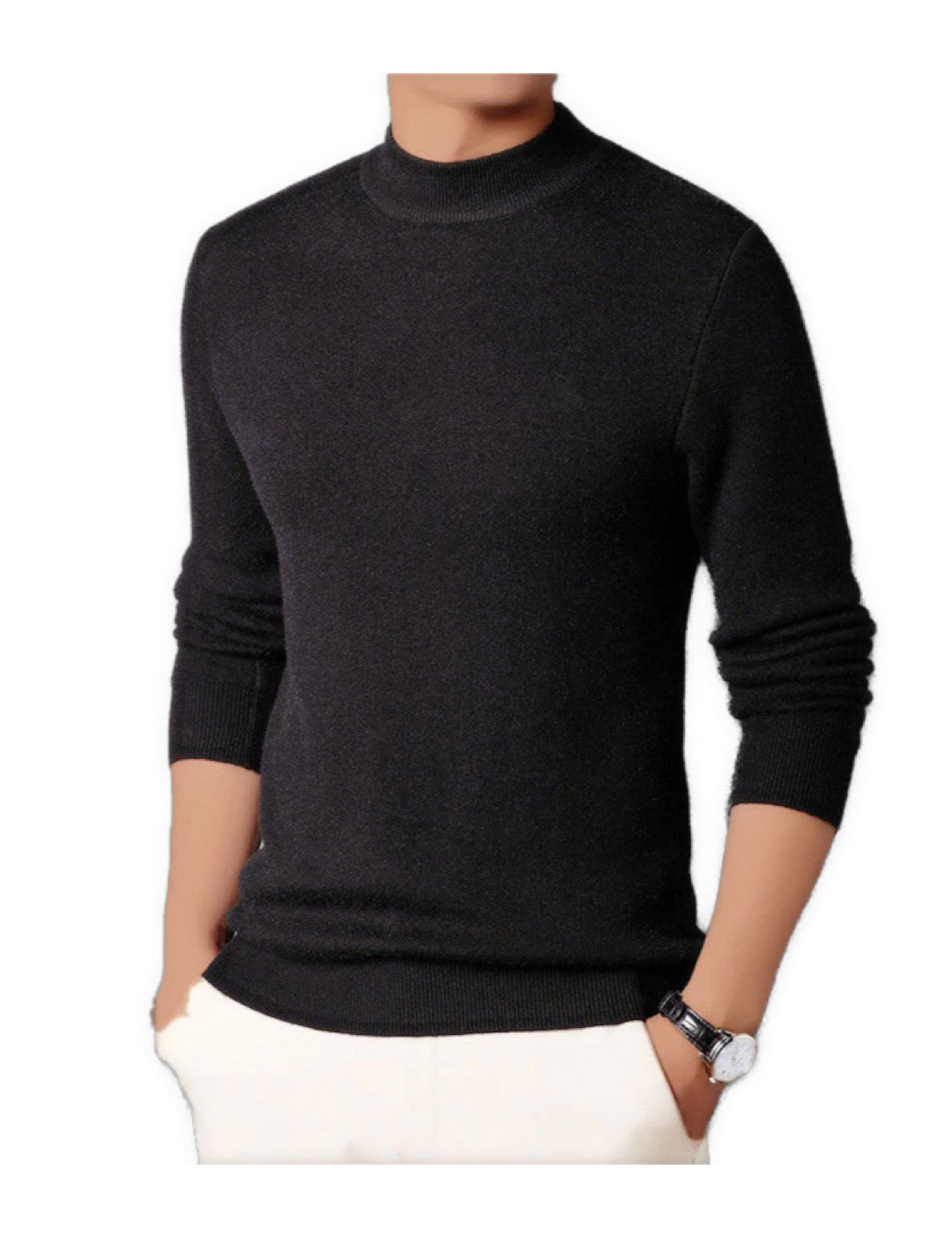DRBB - Long Sleeve High Neck Shirt for Men - Sarman Fashion - Wholesale Clothing Fashion Brand for Men from Canada