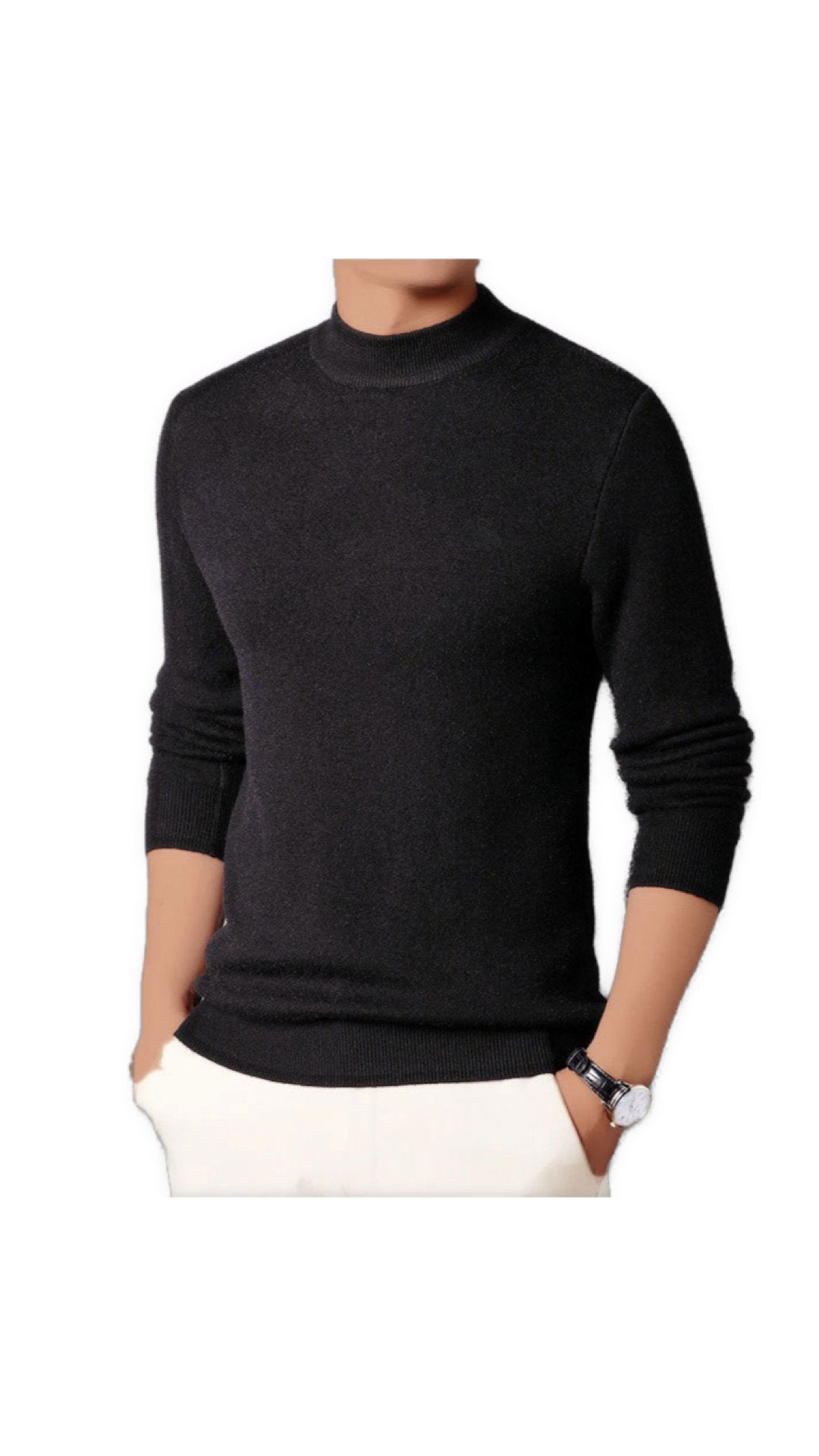 DRBB - Long Sleeve High Neck Shirt for Men - Sarman Fashion - Wholesale Clothing Fashion Brand for Men from Canada