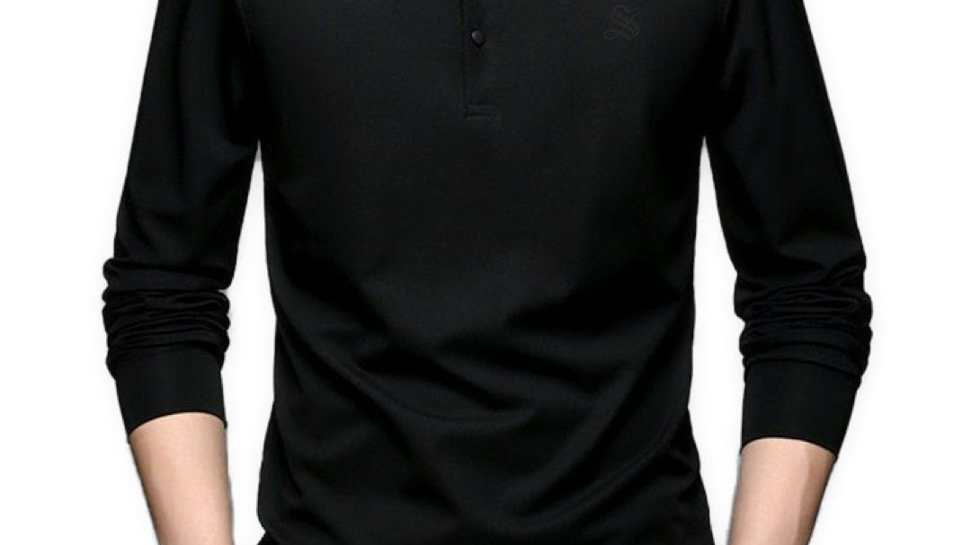 Dustin - Long Sleeves Polo Shirt for Men - Sarman Fashion - Wholesale Clothing Fashion Brand for Men from Canada