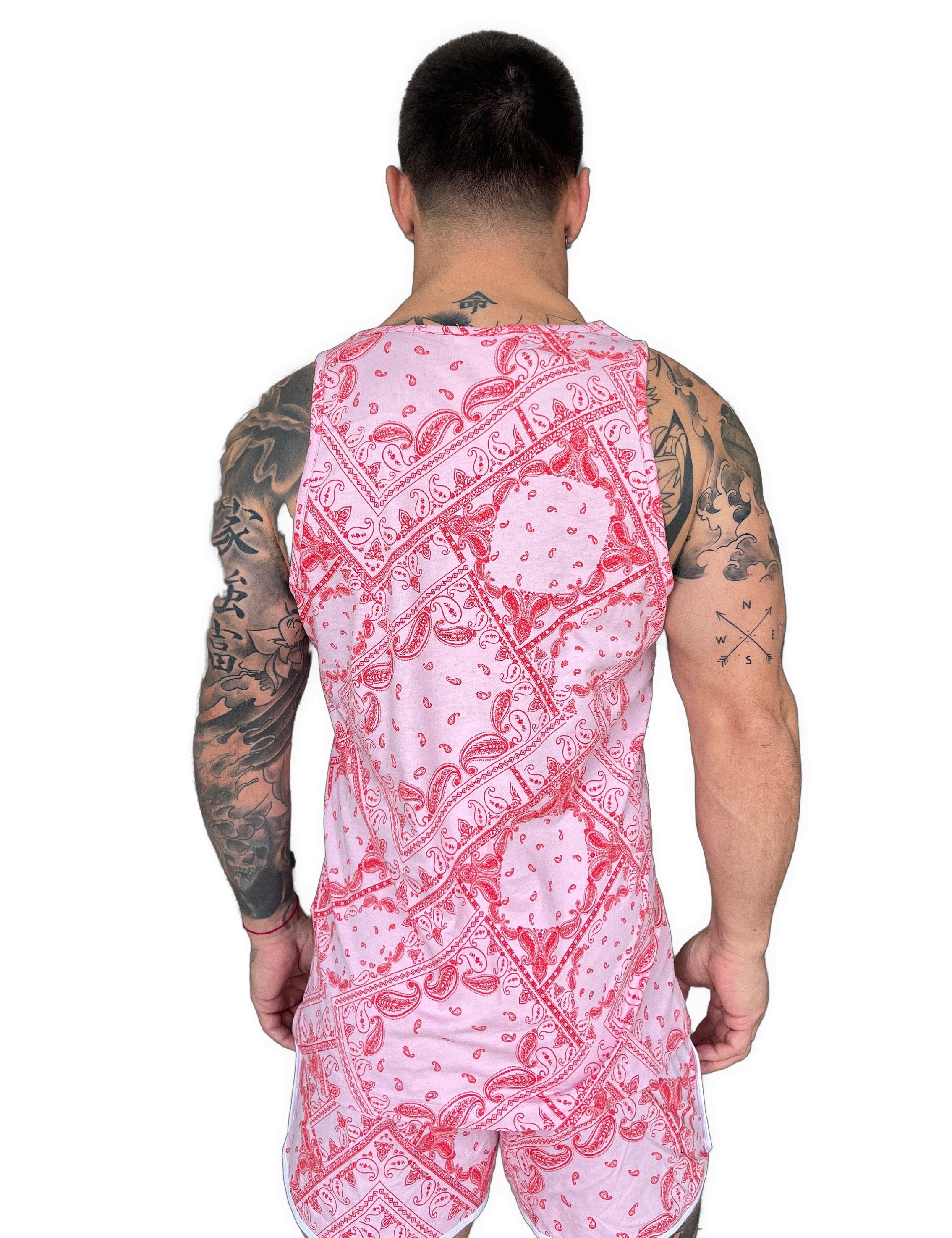 East - Red Tank Top for Men - Sarman Fashion - Wholesale Clothing Fashion Brand for Men from Canada