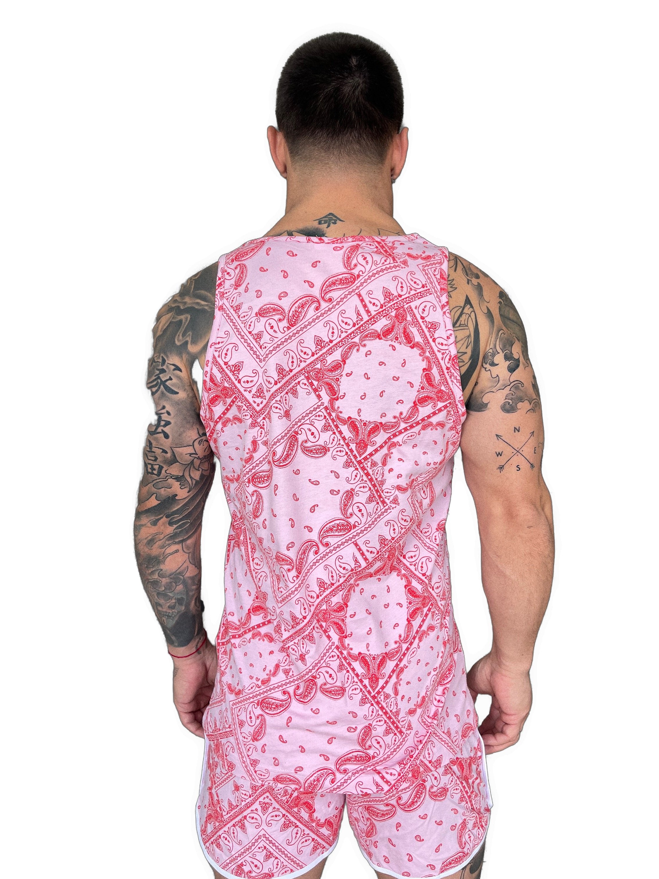 East - Red Tank Top for Men - Sarman Fashion - Wholesale Clothing Fashion Brand for Men from Canada