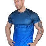 Eiffel - Blue T-Shirt for Men - Sarman Fashion - Wholesale Clothing Fashion Brand for Men from Canada