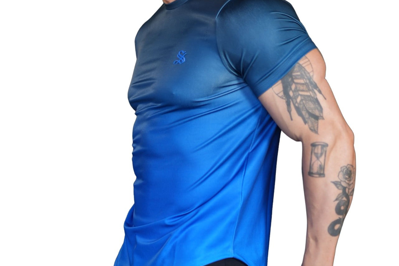 Eiffel - Blue T-Shirt for Men - Sarman Fashion - Wholesale Clothing Fashion Brand for Men from Canada
