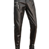 Eliza - Black Pu-Leather Pant’s for Men - Sarman Fashion - Wholesale Clothing Fashion Brand for Men from Canada