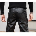 Eliza - Black Pu-Leather Pant’s for Men - Sarman Fashion - Wholesale Clothing Fashion Brand for Men from Canada