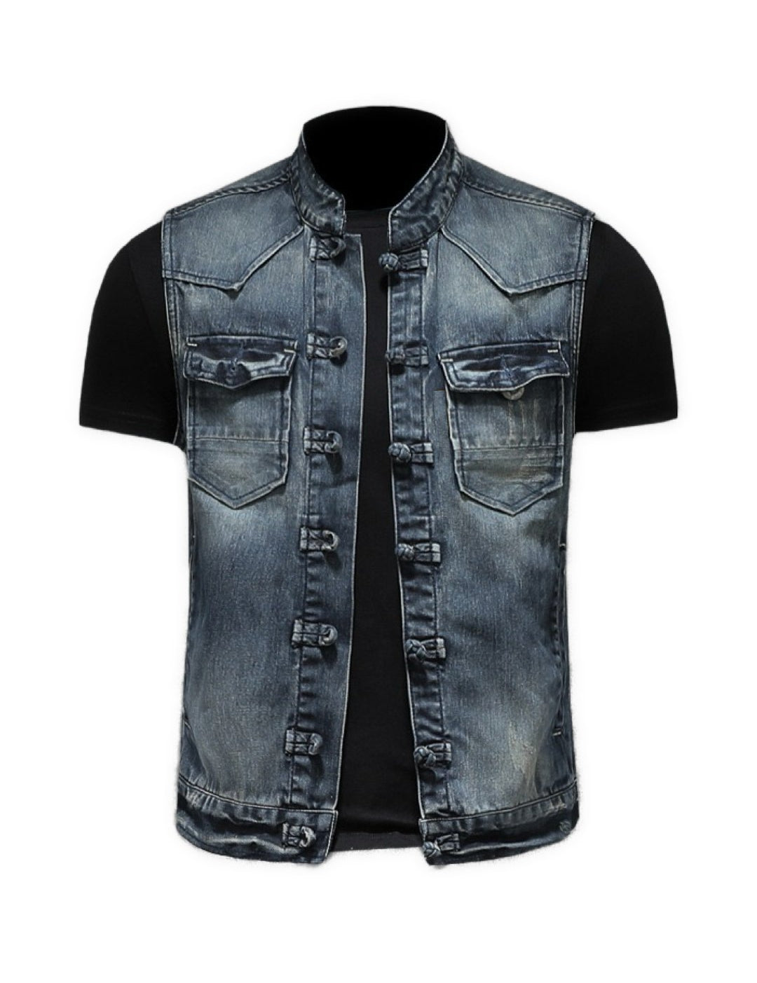 ERTY 3 - Sleeveless Jeans Jacket for Men - Sarman Fashion - Wholesale Clothing Fashion Brand for Men from Canada