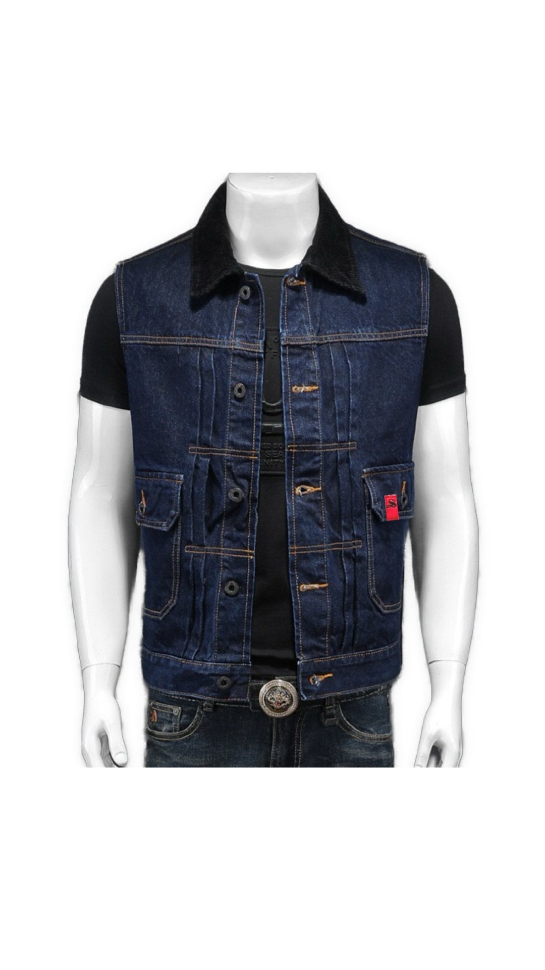 ERTY 4 - Sleeveless Jeans Jacket for Men - Sarman Fashion - Wholesale Clothing Fashion Brand for Men from Canada