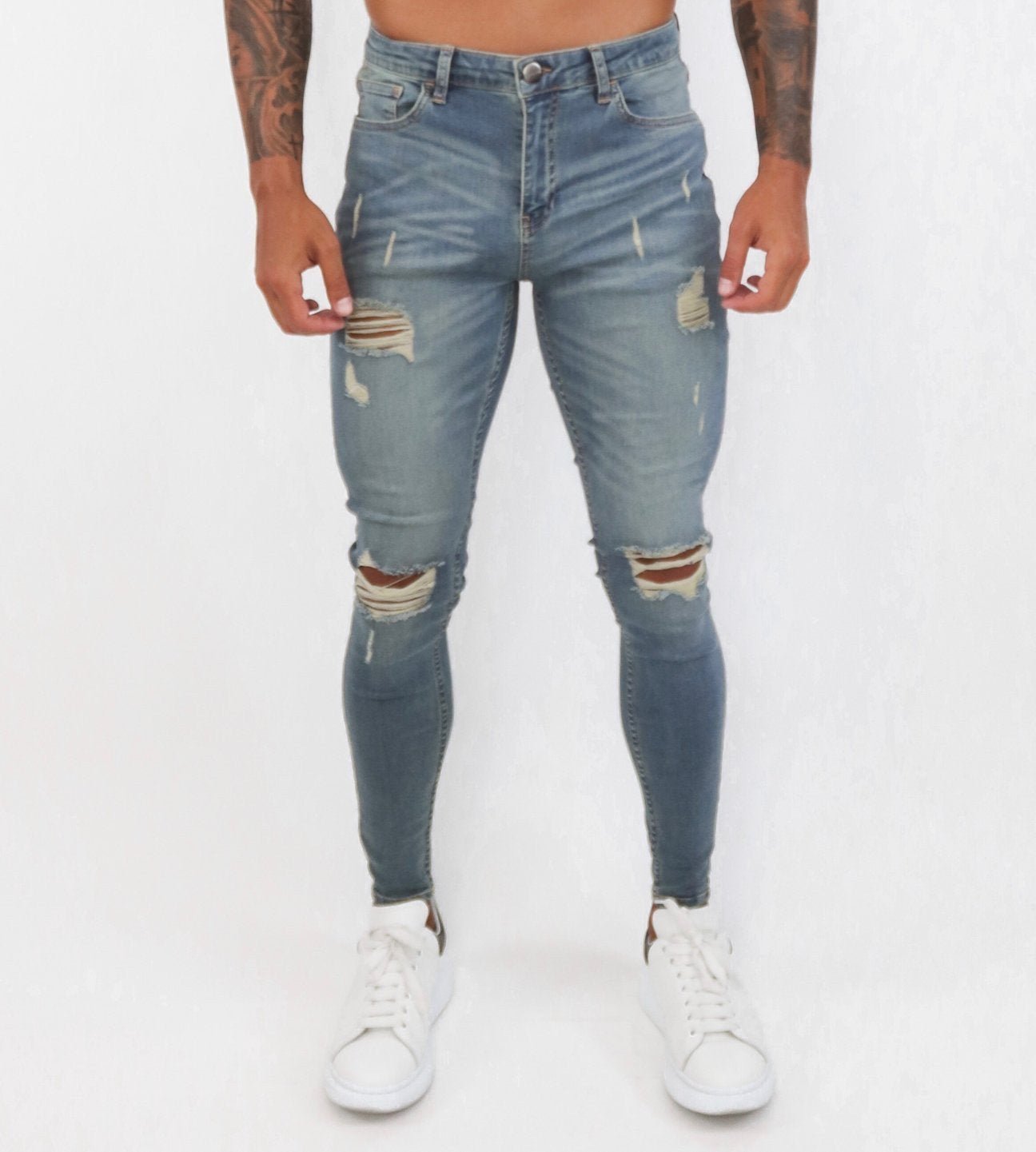Eternal Mountain - Tint Washed Skinny Jeans for Men - Sarman Fashion - Wholesale Clothing Fashion Brand for Men from Canada