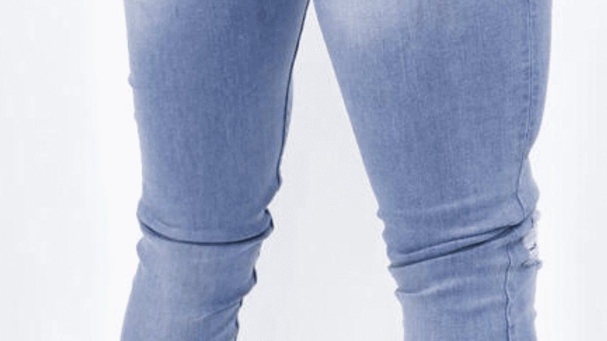 Existence - Light Blue Skinny Jeans for Men (PRE-ORDER DISPATCH DATE 25 September 2024) - Sarman Fashion - Wholesale Clothing Fashion Brand for Men from Canada