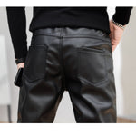 Exulibilous - Black Pu-Leather Pant’s for Men - Sarman Fashion - Wholesale Clothing Fashion Brand for Men from Canada