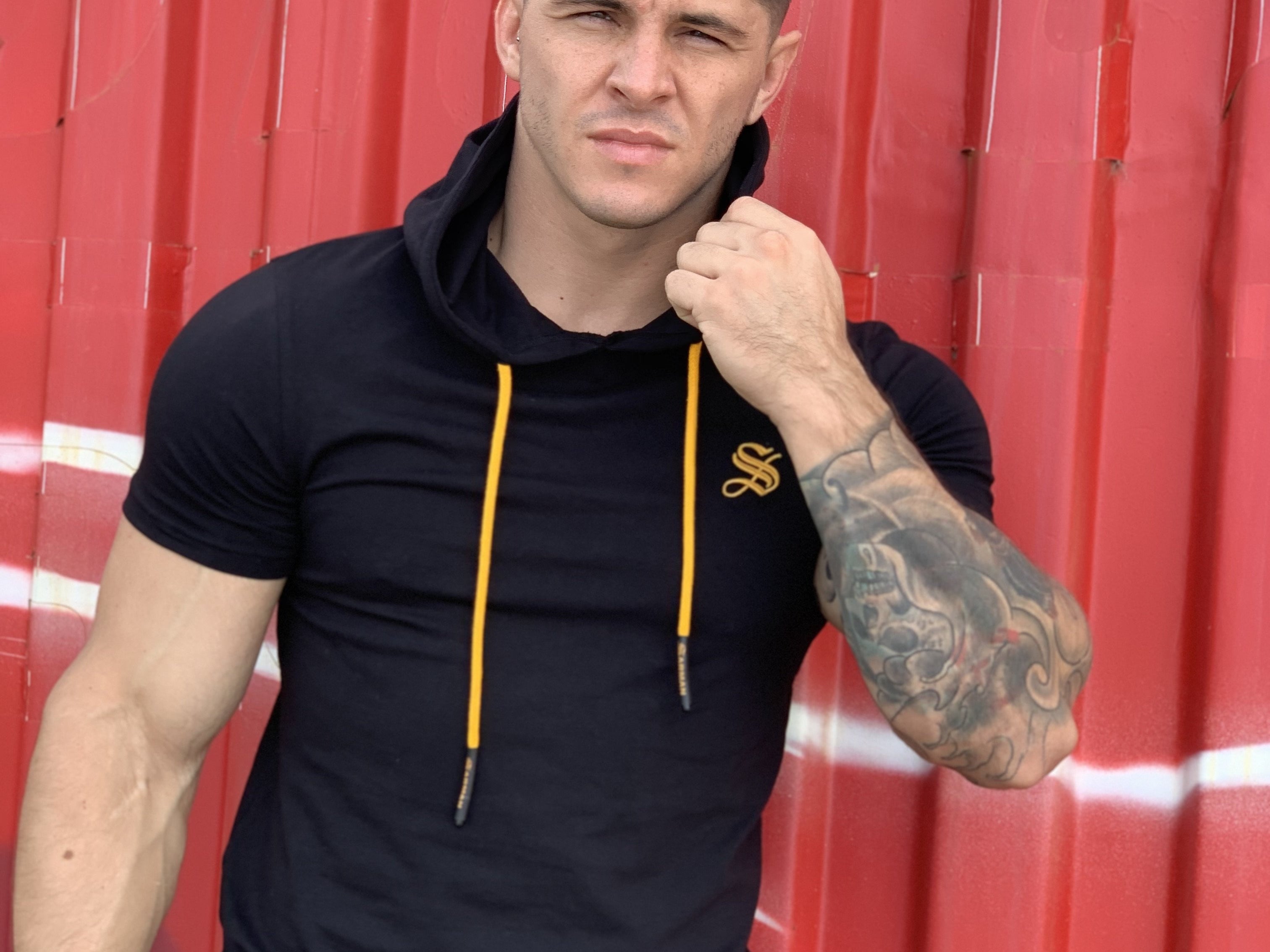 Falcon - Black T-shirt for Men - Sarman Fashion - Wholesale Clothing Fashion Brand for Men from Canada