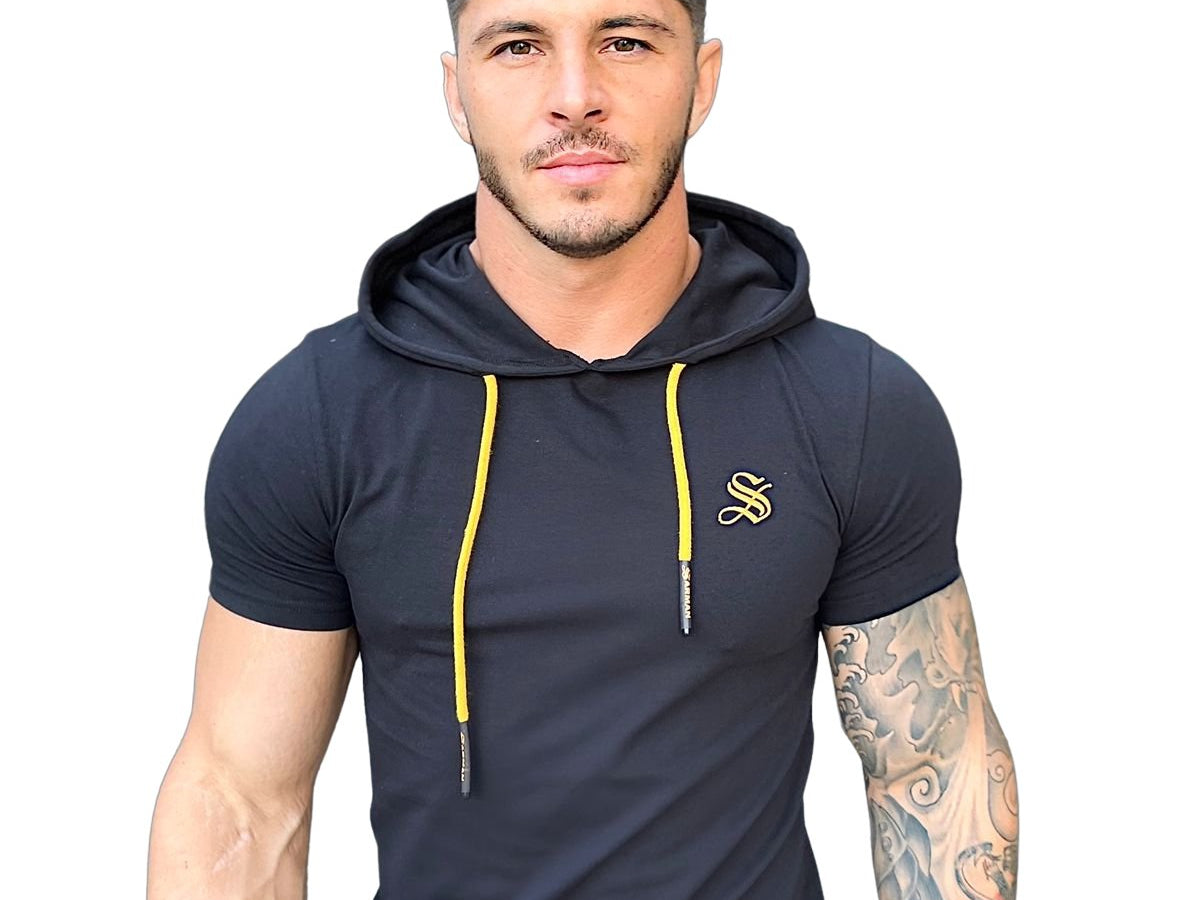 Falcon - Black T-shirt for Men - Sarman Fashion - Wholesale Clothing Fashion Brand for Men from Canada