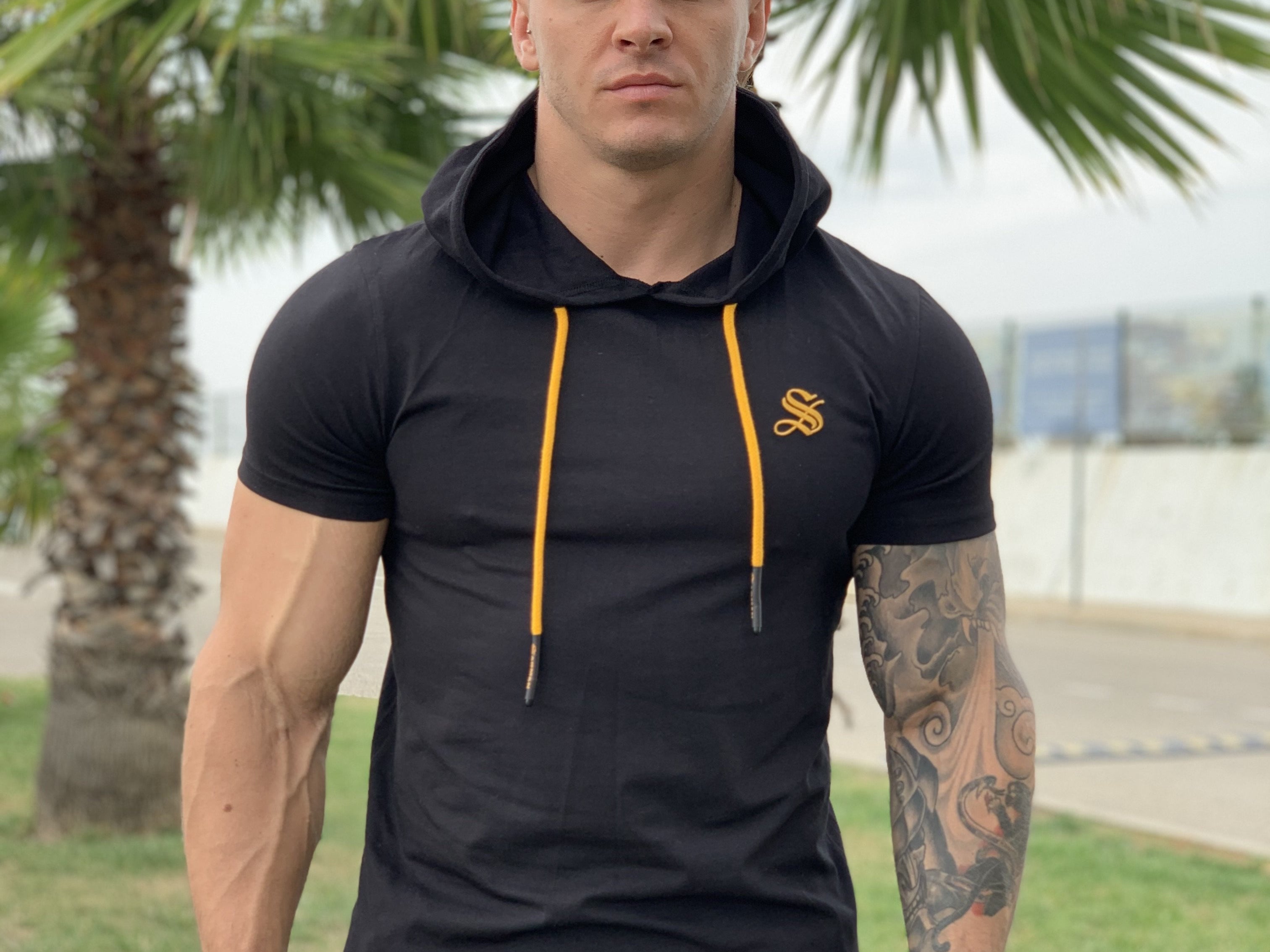 Falcon - Black T-shirt for Men (PRE-ORDER DISPATCH DATE 1 JUIN 2021) - Sarman Fashion - Wholesale Clothing Fashion Brand for Men from Canada