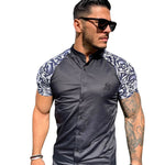 Falkor - Black Shirt for Men (PRE-ORDER DISPATCH DATE 25 DECEMBER 2021) - Sarman Fashion - Wholesale Clothing Fashion Brand for Men from Canada