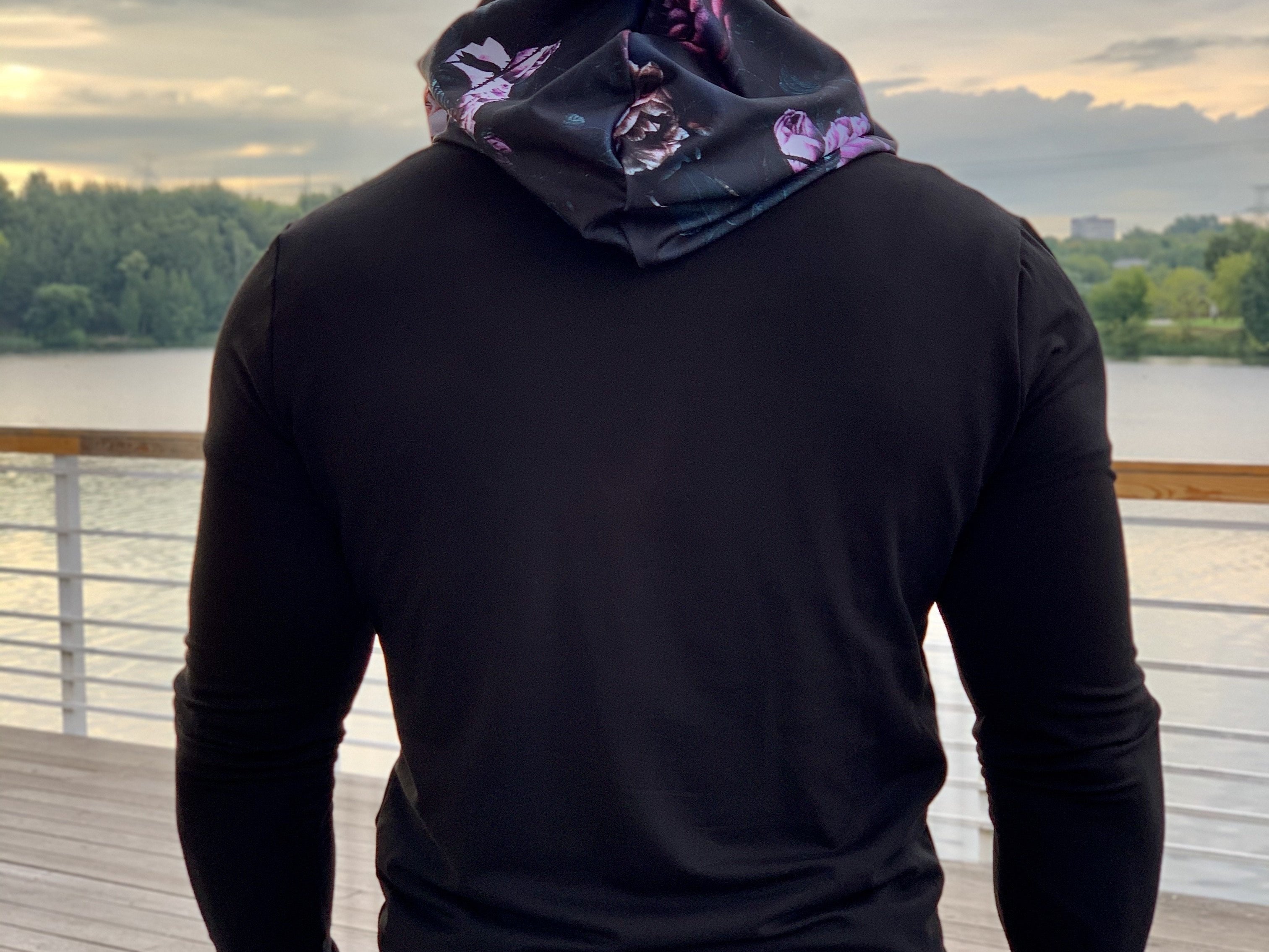 Fate - Black/Flowers Hoodie for Men (PRE-ORDER DISPATCH DATE 25 SEPTEMBER) - Sarman Fashion - Wholesale Clothing Fashion Brand for Men from Canada