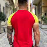 Fernando - Red/Yellow T-Shirt for Men (PRE-ORDER DISPATCH DATE 25 DECEMBER 2021) - Sarman Fashion - Wholesale Clothing Fashion Brand for Men from Canada