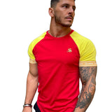 Fernando - Red/Yellow T-Shirt for Men (PRE-ORDER DISPATCH DATE 25 DECEMBER 2021) - Sarman Fashion - Wholesale Clothing Fashion Brand for Men from Canada