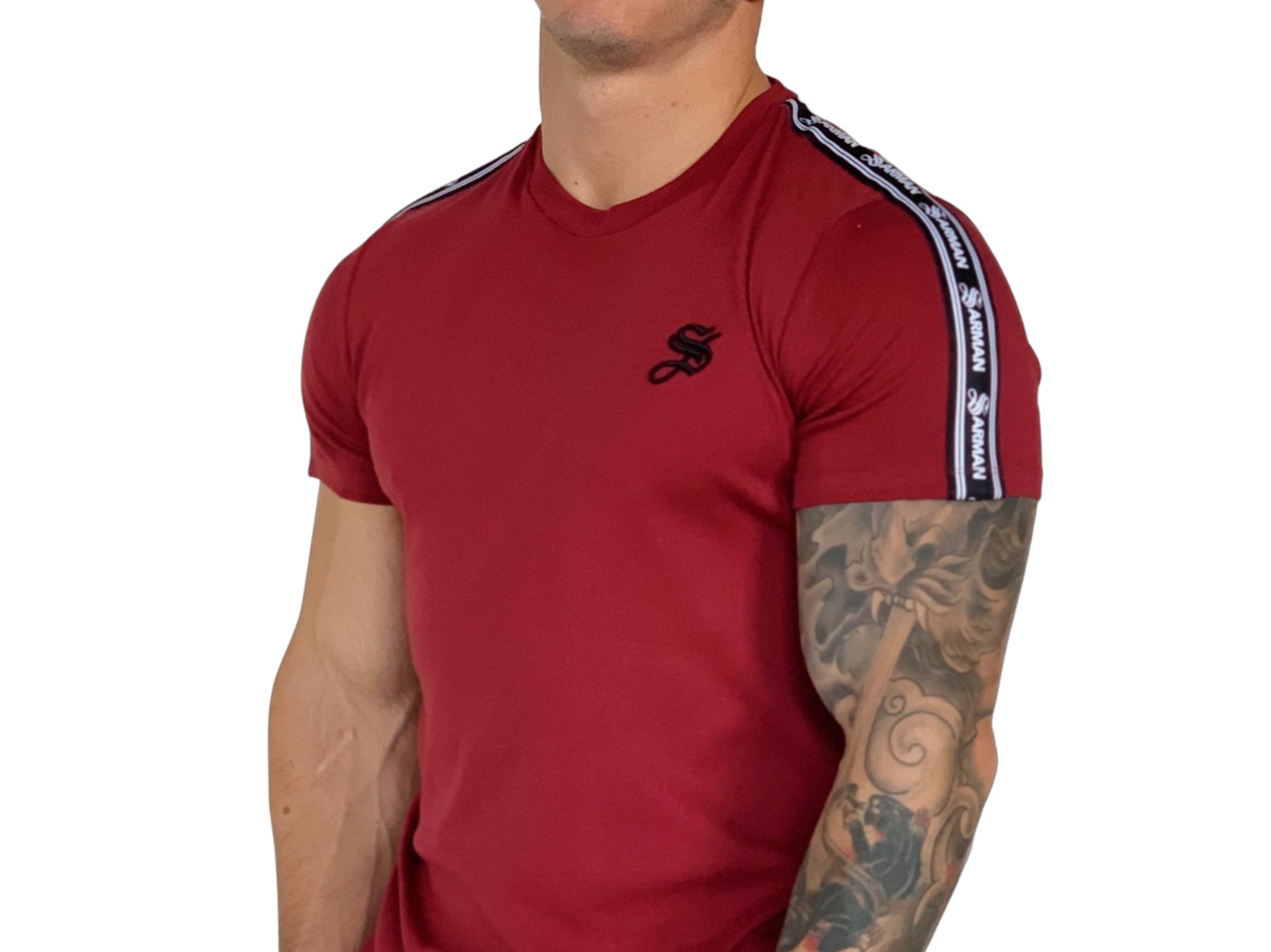 Filly - Burgundy T-shirt for Men - Sarman Fashion - Wholesale Clothing Fashion Brand for Men from Canada