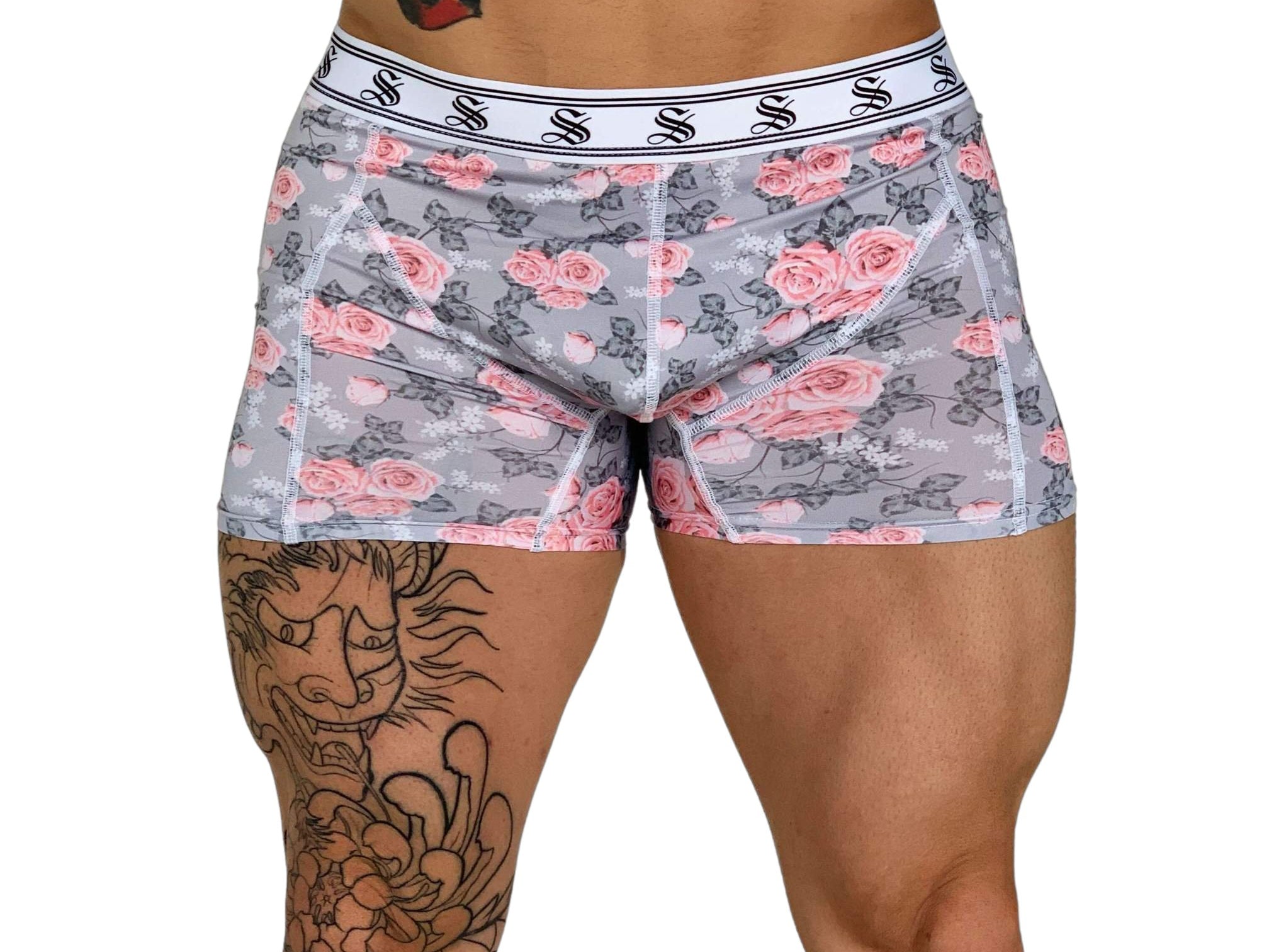 Finishing Touch - Grey/Flower Underwear for Men - Sarman Fashion - Wholesale Clothing Fashion Brand for Men from Canada