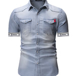 Finland - Short Sleeves Shirt for Men - Sarman Fashion - Wholesale Clothing Fashion Brand for Men from Canada