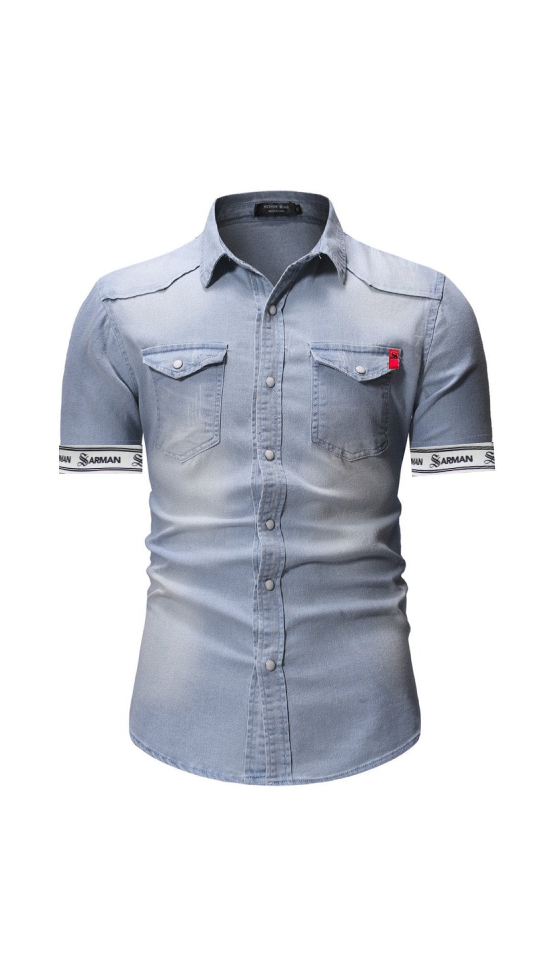 Finland - Short Sleeves Shirt for Men - Sarman Fashion - Wholesale Clothing Fashion Brand for Men from Canada