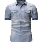 Finland - Short Sleeves Shirt for Men - Sarman Fashion - Wholesale Clothing Fashion Brand for Men from Canada