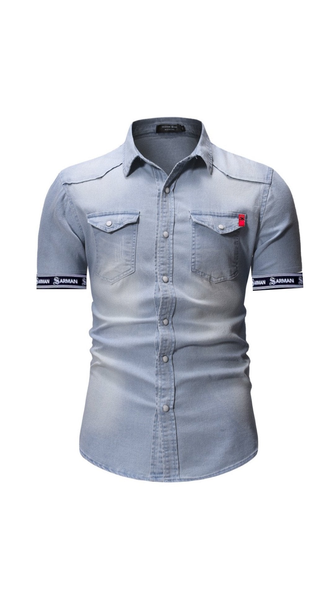 Finland - Short Sleeves Shirt for Men - Sarman Fashion - Wholesale Clothing Fashion Brand for Men from Canada