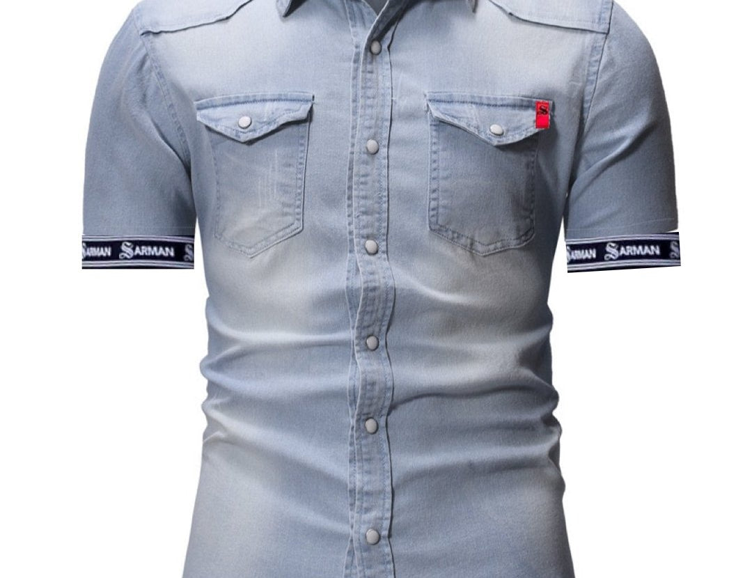 Finland - Short Sleeves Shirt for Men - Sarman Fashion - Wholesale Clothing Fashion Brand for Men from Canada