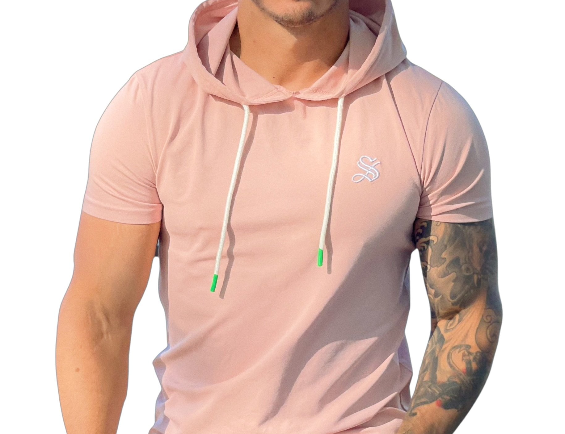 Flamingo - Pink T-shirt for Men - Sarman Fashion - Wholesale Clothing Fashion Brand for Men from Canada