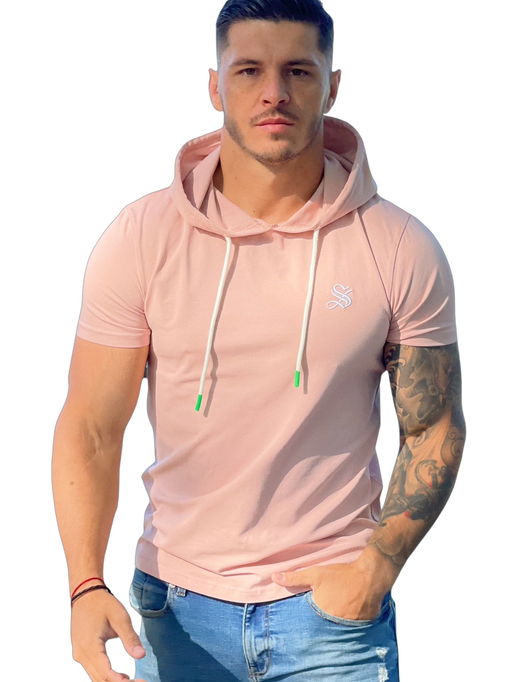 Flamingo - Pink T-shirt for Men - Sarman Fashion - Wholesale Clothing Fashion Brand for Men from Canada