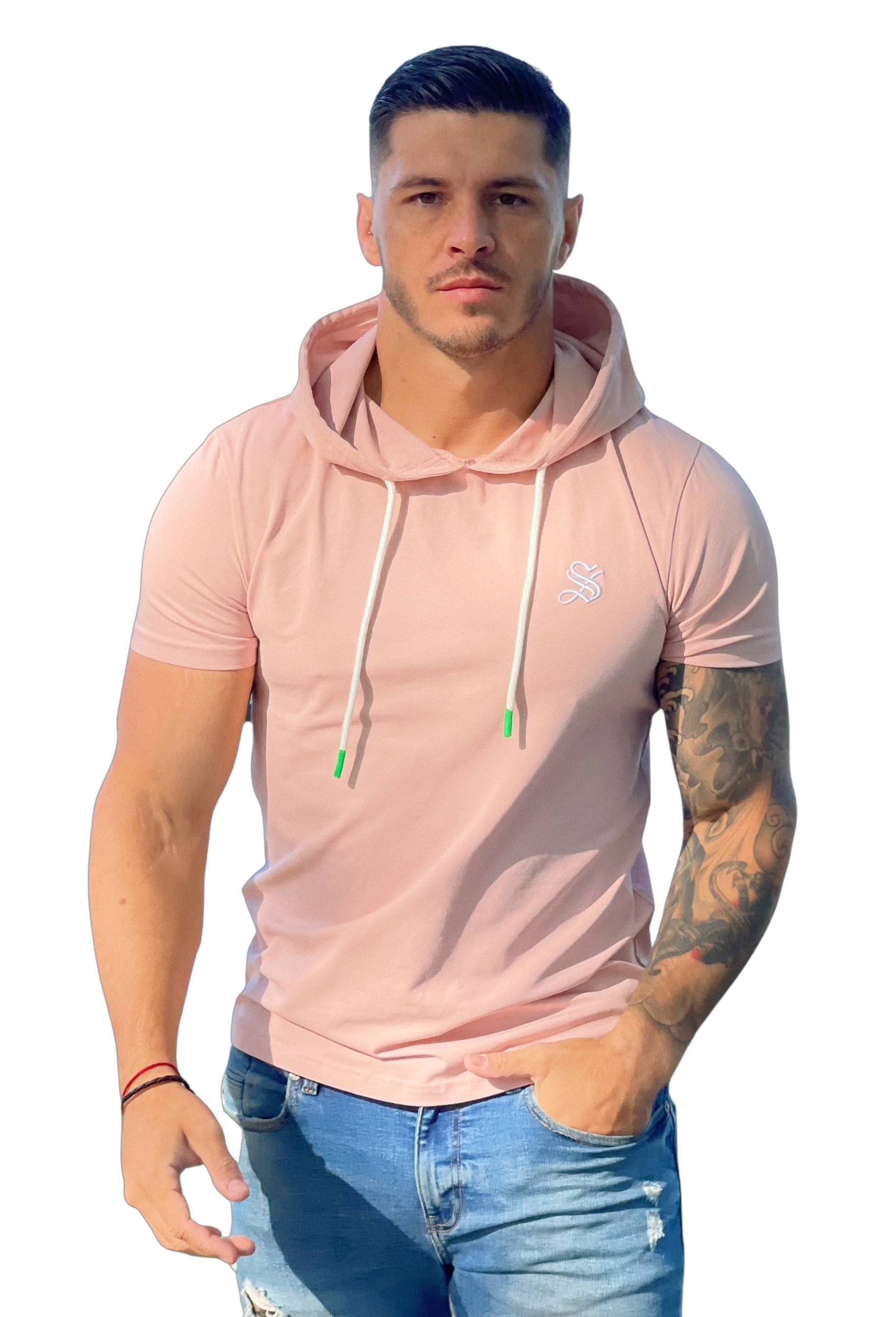 Flamingo - Pink T-shirt for Men - Sarman Fashion - Wholesale Clothing Fashion Brand for Men from Canada