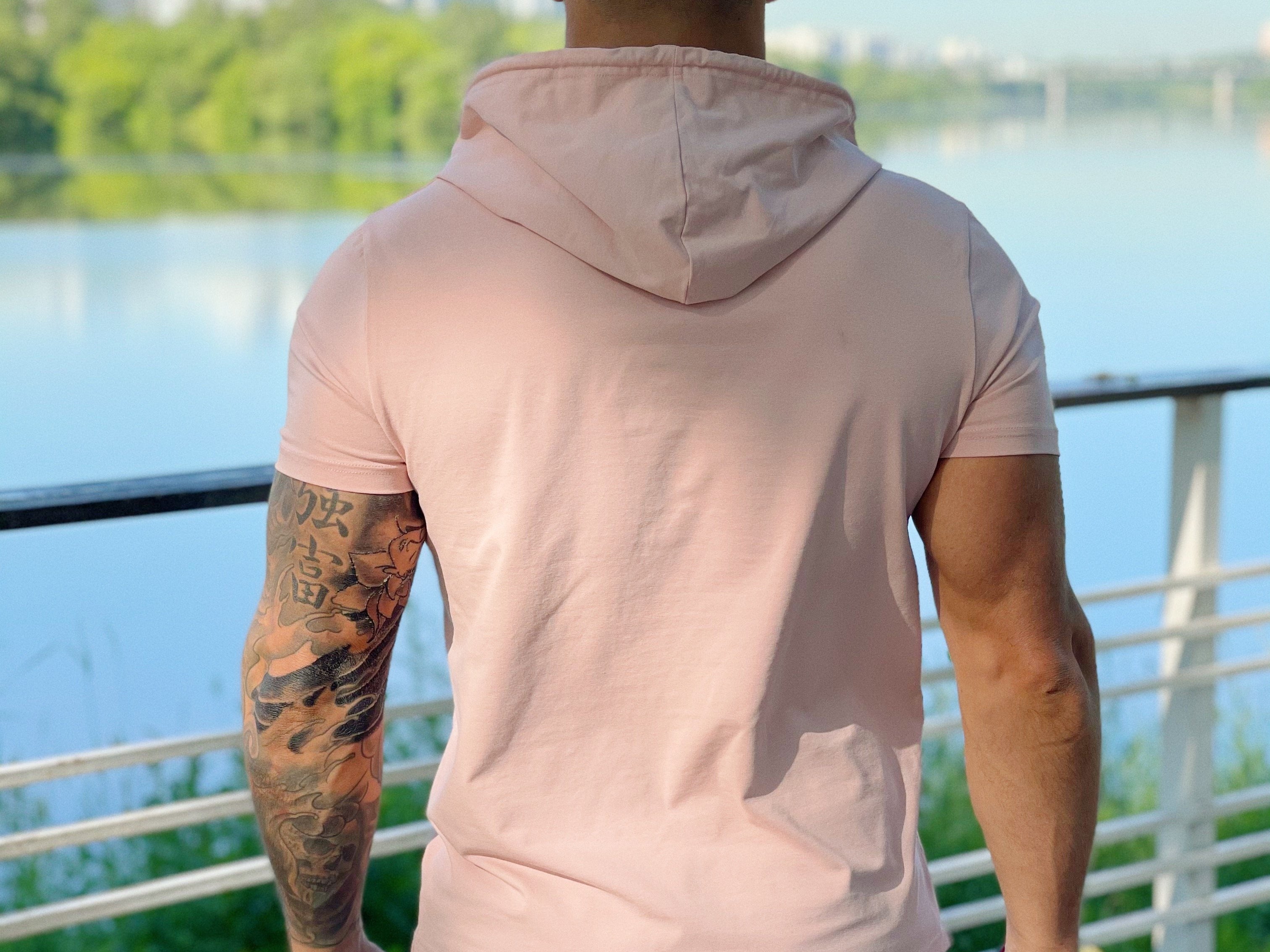 Flamingo - Pink T-shirt for Men - Sarman Fashion - Wholesale Clothing Fashion Brand for Men from Canada