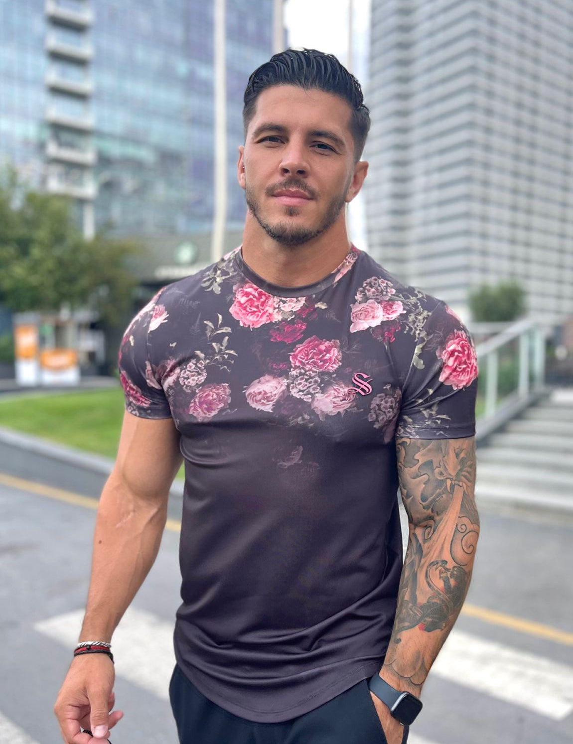 Flemish - Black/Blue T-Shirt for Men (PRE-ORDER DISPATCH DATE 25 DECEMBER 2021) - Sarman Fashion - Wholesale Clothing Fashion Brand for Men from Canada