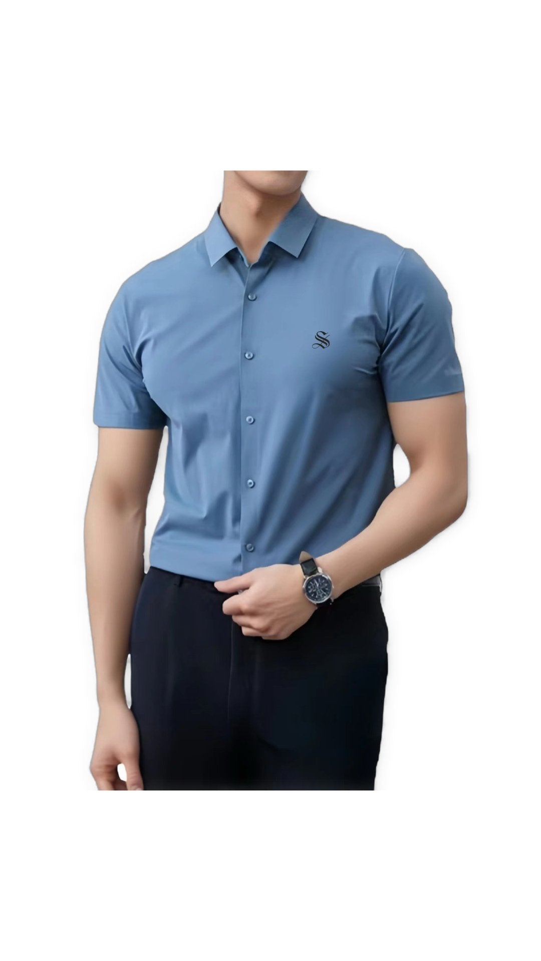 Francisco - Short Sleeves Shirt for Men - Sarman Fashion - Wholesale Clothing Fashion Brand for Men from Canada