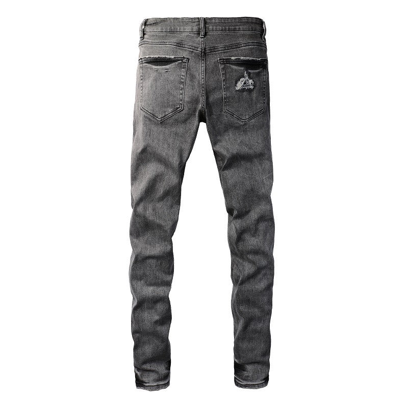 Franku - Grey Jeans for Men - Sarman Fashion - Wholesale Clothing Fashion Brand for Men from Canada