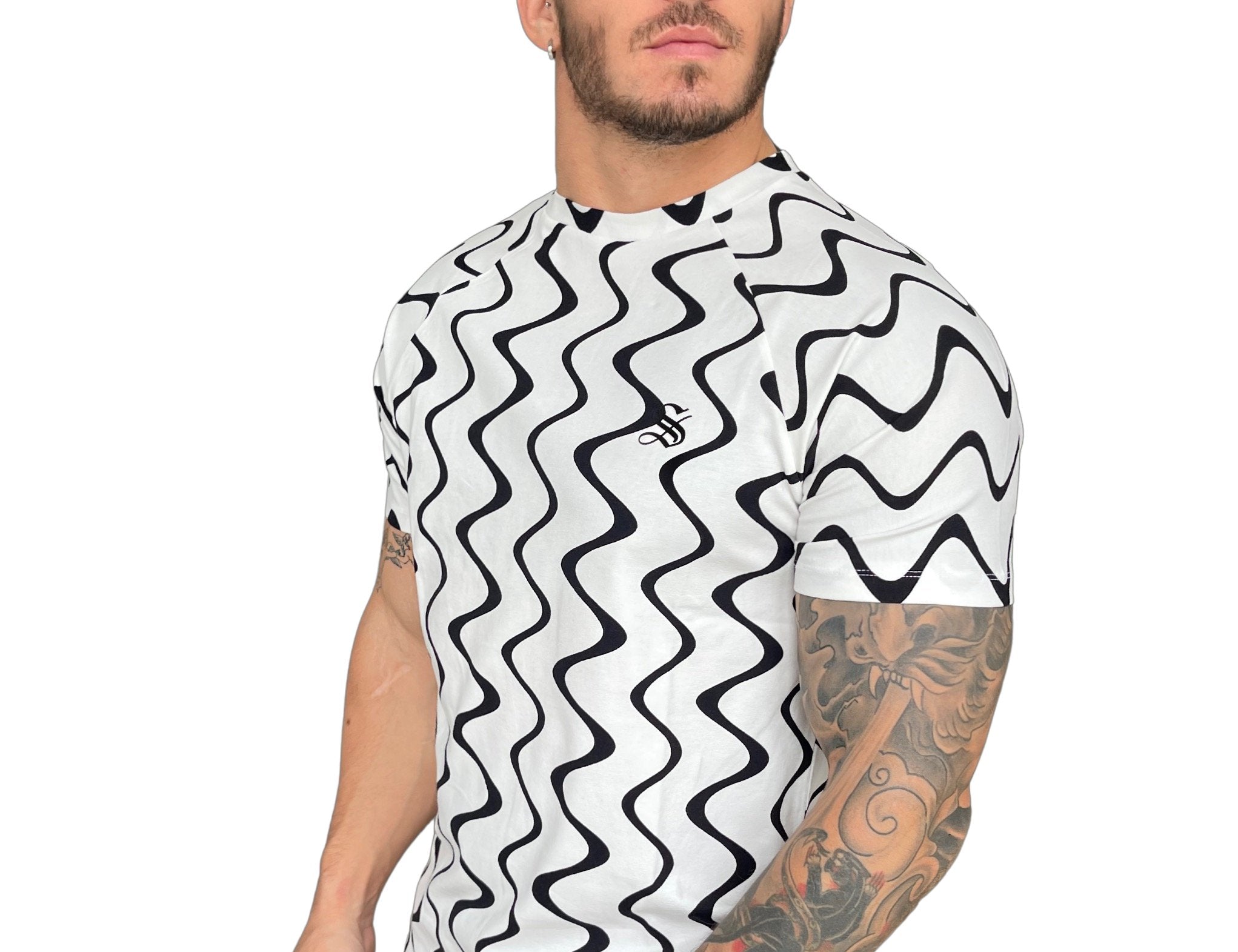 Frappe - White T-shirt for Men - Sarman Fashion - Wholesale Clothing Fashion Brand for Men from Canada