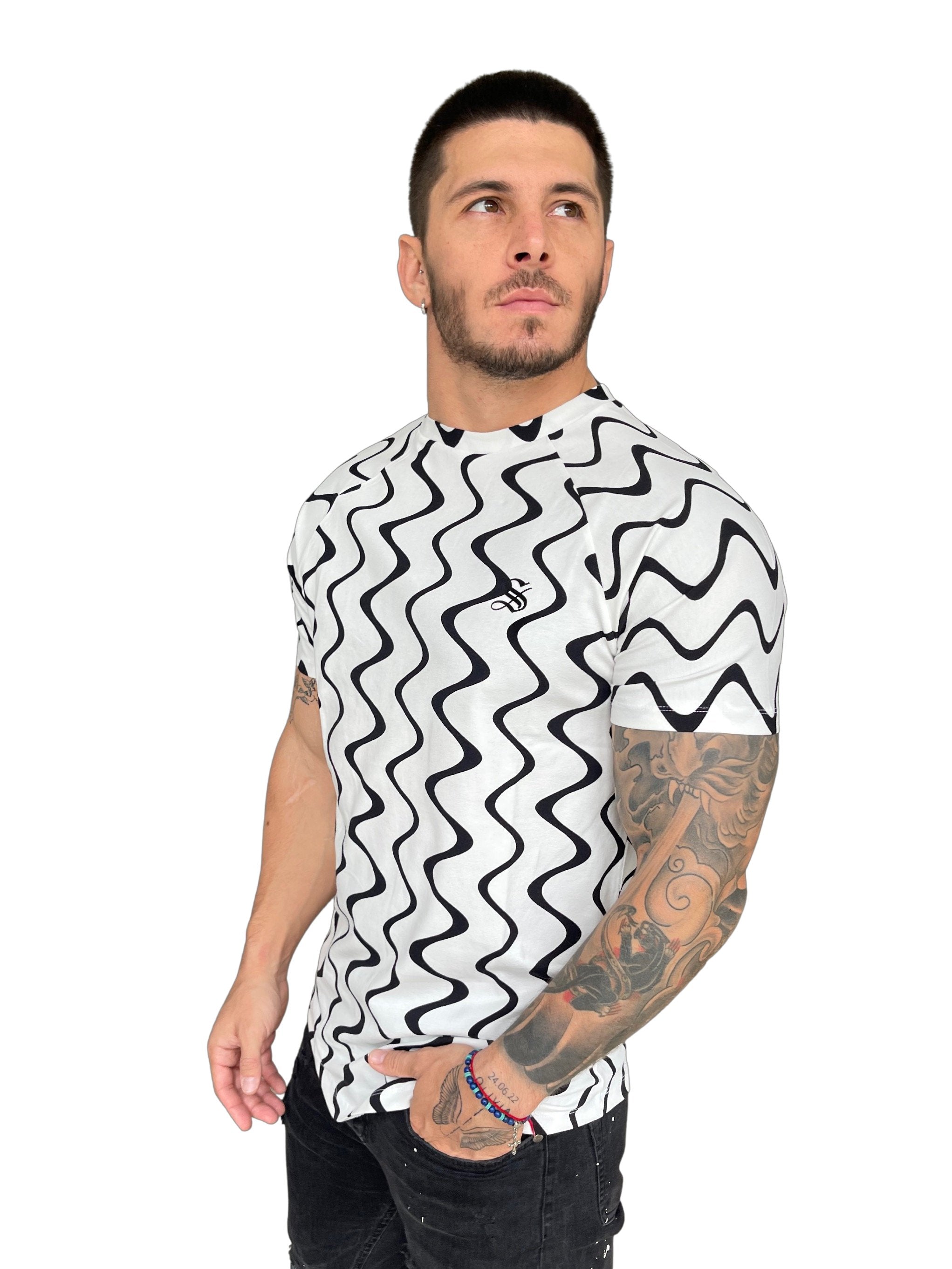 Frappe - White T-shirt for Men - Sarman Fashion - Wholesale Clothing Fashion Brand for Men from Canada
