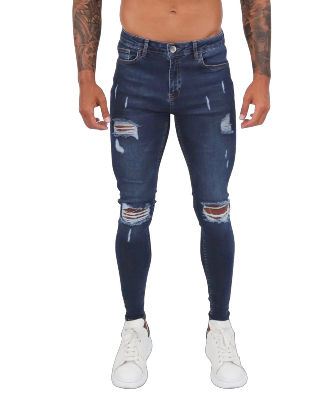 Freely - Dark Blue Skinny Jeans for Men (PRE-ORDER DISPATCH DATE 25 September 2024) - Sarman Fashion - Wholesale Clothing Fashion Brand for Men from Canada