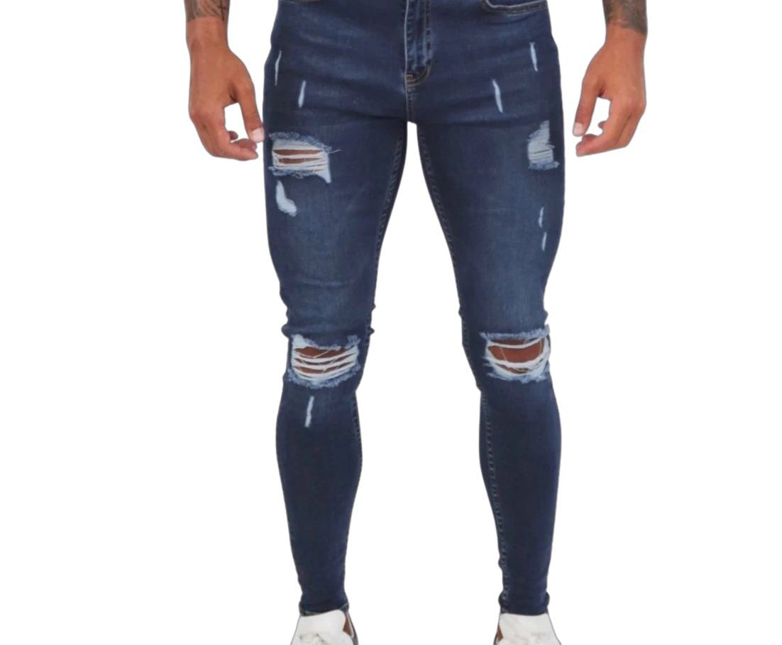 Freely - Dark Blue Skinny Jeans for Men (PRE-ORDER DISPATCH DATE 25 September 2024) - Sarman Fashion - Wholesale Clothing Fashion Brand for Men from Canada