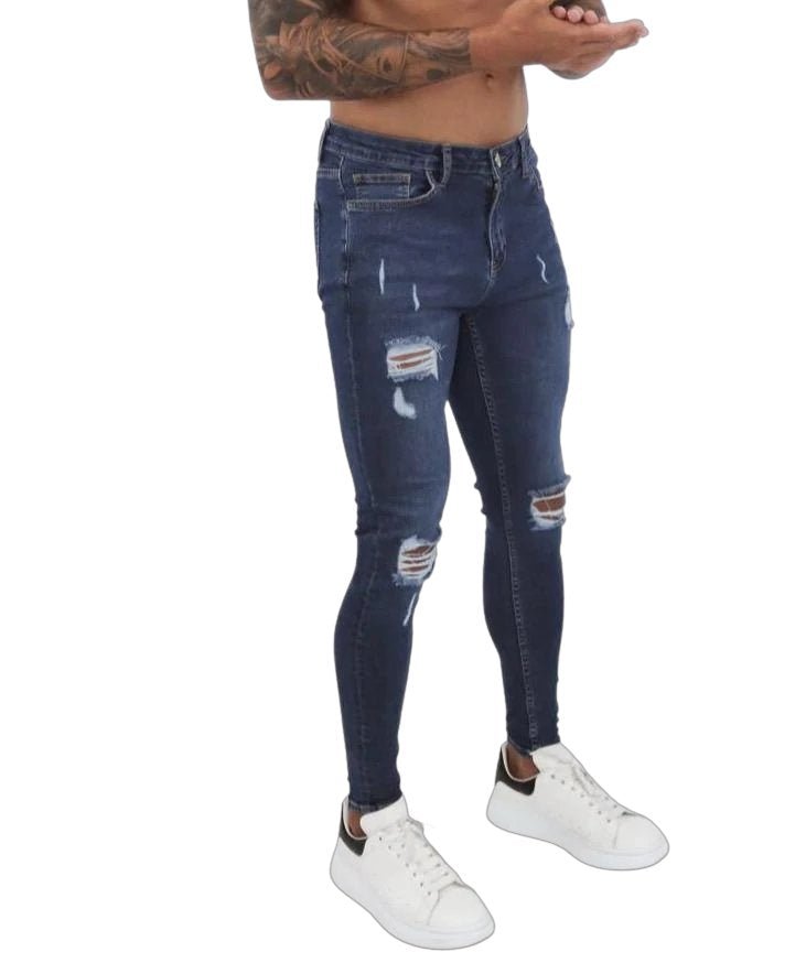 Freely - Dark Blue Skinny Jeans for Men (PRE-ORDER DISPATCH DATE 25 September 2024) - Sarman Fashion - Wholesale Clothing Fashion Brand for Men from Canada