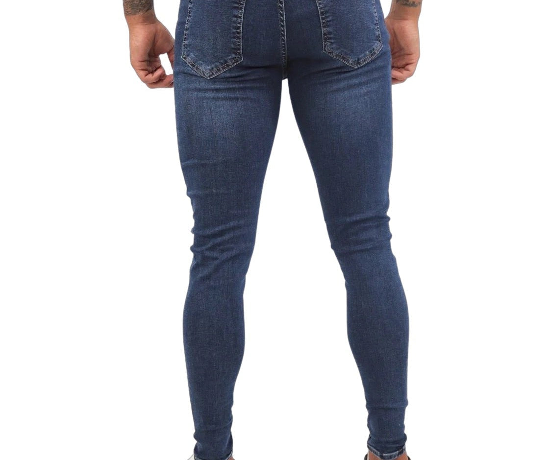 Freely - Dark Blue Skinny Jeans for Men (PRE-ORDER DISPATCH DATE 25 September 2024) - Sarman Fashion - Wholesale Clothing Fashion Brand for Men from Canada