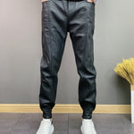FTEW - Black Pu-Leather Pant’s for Men - Sarman Fashion - Wholesale Clothing Fashion Brand for Men from Canada