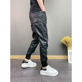 FTEW - Black Pu-Leather Pant’s for Men - Sarman Fashion - Wholesale Clothing Fashion Brand for Men from Canada