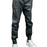 FTEW - Black Pu-Leather Pant’s for Men - Sarman Fashion - Wholesale Clothing Fashion Brand for Men from Canada