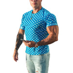 Garoshik - Blue T-shirt for Men - Sarman Fashion - Wholesale Clothing Fashion Brand for Men from Canada