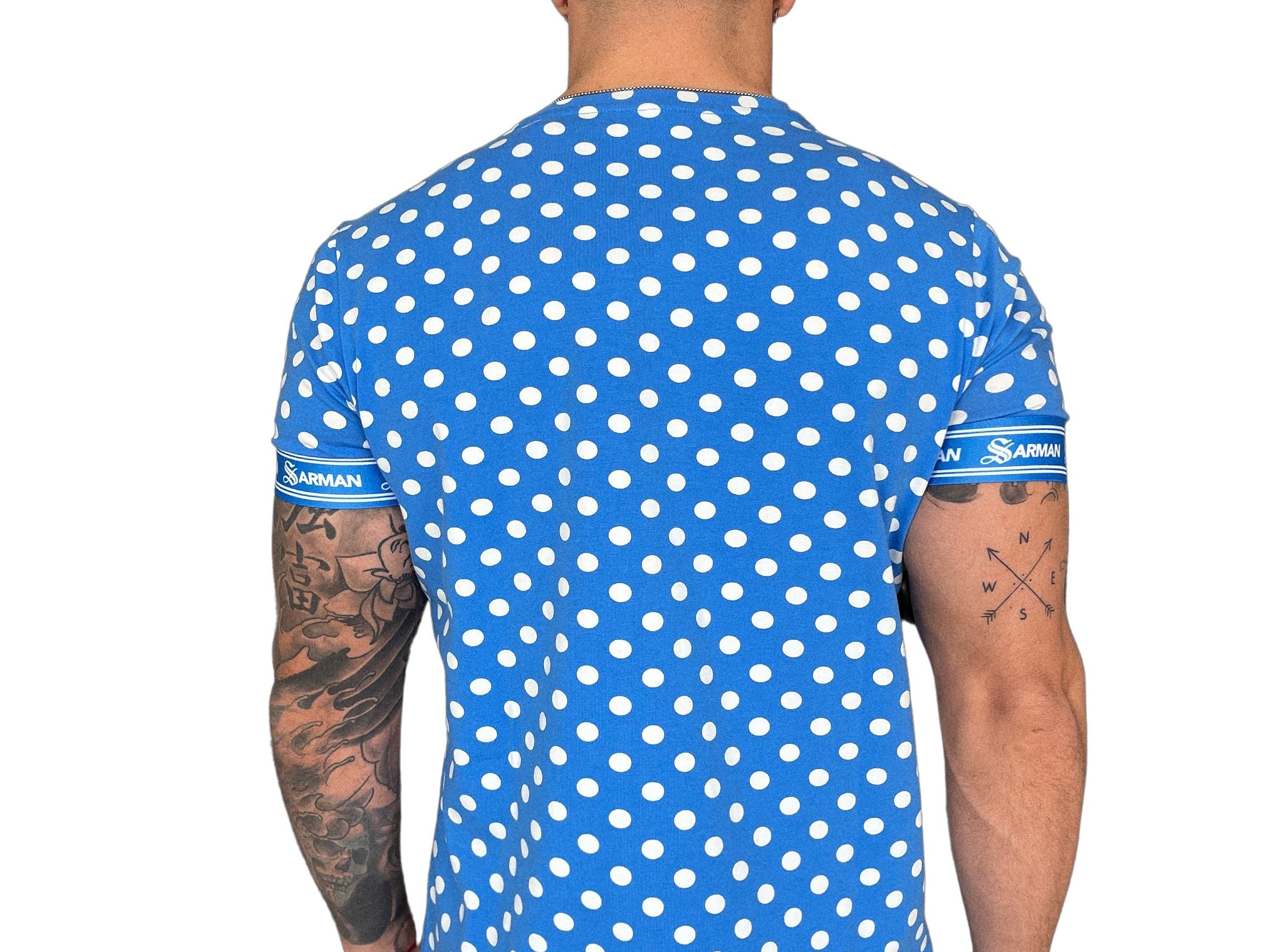 Garoshik - Blue T-shirt for Men - Sarman Fashion - Wholesale Clothing Fashion Brand for Men from Canada