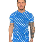 Garoshik - Blue T-shirt for Men - Sarman Fashion - Wholesale Clothing Fashion Brand for Men from Canada